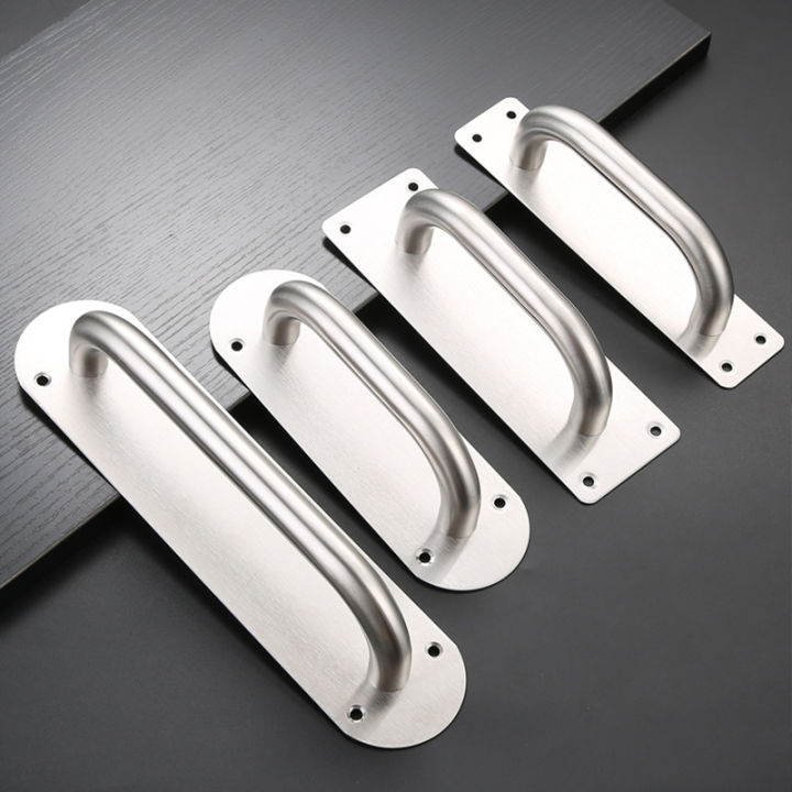 【CW】Pull Push Door Plate Handle Stainless Steel Heavy Duty Barn Door ...