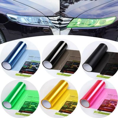 【CW】 Car Headlights Fog lights Film Vinyl Sticker Headlight Taillight Color Change Protector