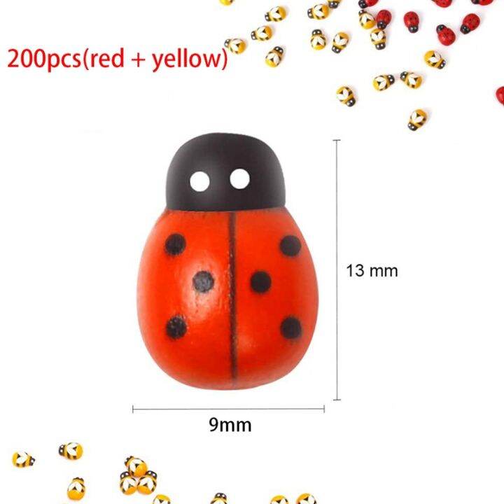 200pcs-wooden-bees-ladybugs-wooden-bumble-bees-amp-ladybugs-for-crafts-scrapbooking-diy-party-decoration