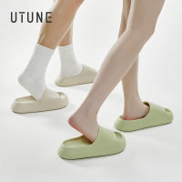 UTUNE หนาแต่เพียงผู้เดียวรองเท้าสไลด์รองเท้าแตะบ้านนุ่มสำหรับผู้หญิงผู้ชายรองเท้ากลางแจ้งในร่มห้องน้ำ