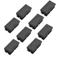 8 Pcs Black Plastic Rectangular Blanking End Caps Inserts 20mm x 40mm