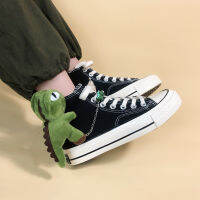 Amy and Michael Anime Dinosaurs Sneakers Fashion Black High Tops Canvas Shoes Casual Dino Plimsolls Cute Woman Vulcanize Shoes