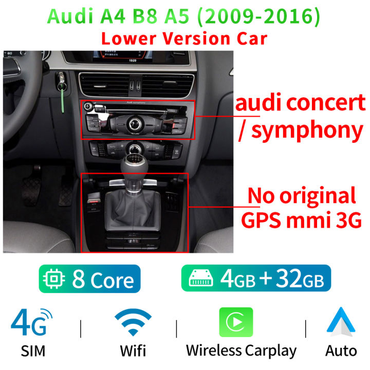 cokia-android-11ระบบเครื่องเล่นหน้าจอรถสำหรับออดี้-a4-b8-a5-2009-2017-gps-navi-มัลติมีเดียสเตอริโอ8-128กิกะไบต์-ram-wifi-carplay