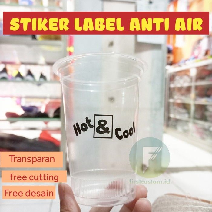 Stiker Label Botol Stiker Gelas Cup Anti Air Stiker Botol Minuman Custom Lazada Indonesia 1535