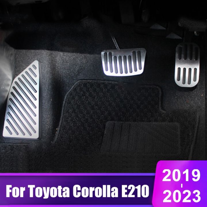 สำหรับ-toyota-corolla-e210-2019-2020-2021-2022-2023คันเหยียบอลูมิเนียมที่หุ้มคันเร่งเบรคน้ำมันโฟมกรองสารชีวเคมี