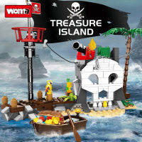 232Pcs เรือโจรสลัดเรือ Seaside Building Blocks Treasure Island อิฐชุดของเล่นก่อสร้างสำหรับเด็ก Gift