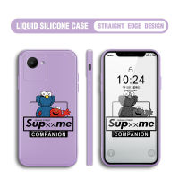 GGK เคสสำหรับ Realme C30S การ์ตูน Sesame Street ELMO คุ้กกี้มอนสเตอร์ปลอกซิลิโคนของเหลวทรงสี่เหลี่ยมดั้งเดิมคลุมทั้งหมดเคสป้องกันทนแรงกระแทกกล้อง