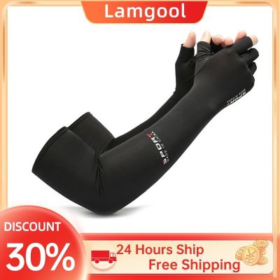 2pcs Sport Arm Sleeves Cycling Running Fishing Climbing Arm Cover Sun UV Protection Ice Cool Sleeves With 5-finger Cuff Sleeves