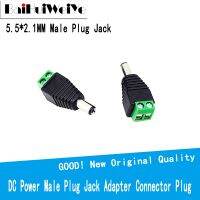 ∋ 10 Pcs 12V 2.1 x 5.5mm 5.5x2.5mm 5.5x2.1mm DC Power Male Plug Jack Adapter Connector Plug For CCTV Single Color LED Light