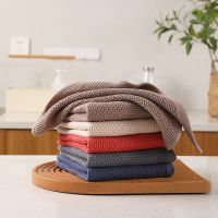 Household Cleaning Cloth Cotton Waffle Weave kitchen Towel Wash Dishes Remove Oil Stains Honeycomb Absorbent Breathable rag