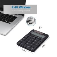 คีย์บอร์ด29keyตัวเลขไร้สาย Wireless 2.4G Numeric Keypad เครื่องคิดเลข&amp;PCแป้นพิมพ์ตัวเลข2in1Solar Keypad