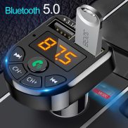 JINSERTA Bộ Phát FM Bluetooth 5.0 Trên Xe Hơi Bộ Điều Biến MP3 Bộ Thu Âm