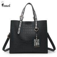 FUNMARDI Luxury Handbags Women Bags Designer Crocodile Pattern Shoulder Bag Female nd PU Leather Crossbody Bags Tote WLHB1794