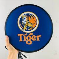 Tiger beer ป้าย ป้ายไฟ ป้ายไฟLED ป้ายแต่งร้าน ป้าย เบียร์ไทเกอร์ เครื่ิงดื่ม ป้ายด้านเดียว ขนาดเส้นผ่าศูนย์กลาง 30-40Cm Tiger lightbox one side diameter 30-40Cm