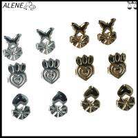 ALENE 6 Pairs รูปหัวใจ ต่างหูยกกระชับ รูปทรงผีเสื้อ มงกุฎมงกุฎดอกไม้ ต่างหูหลังปลอดภัย อุปกรณ์เสริมเสริม 0.39x0.59inch ปรับได้ปรับได้ สำหรับเครื่องประดับต่างหู