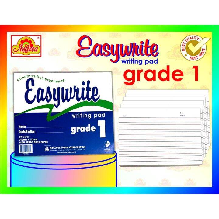 Easywrite Writing Pad Paper Grade 1, 2, 3, 4 (1 pad only) Lazada PH