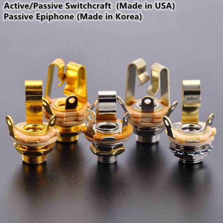 1-4-6-35mm-active-passive-switchcraft-ผลิตในสหรัฐ-และ-ep-ผลิตในประเทศเกาหลี-สั้นเปิดแจ็คตัวจ่ายสำหรับกีตาร์ไฟฟ้าเบส