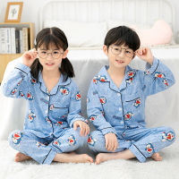 New Printed Pajamas Set for Children Homewear Tracksuit Autumn Winter Long Sleeve Kids Boy Nightwear Pijama Girls Sleepwear Suit