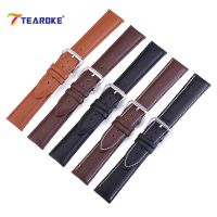 cfgbsdge Leather Watchband Strap 12/14/16/18/19/20/22/24mm Stainless Steel Buckle Men Women Replacement Band Universal Watch Accessories