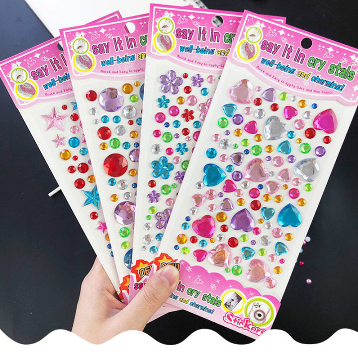 3d-sticker-self-muticolor-toy-craft-princess-gifts-crystal-rhinestones-stickers-jewels