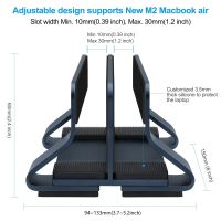 Laptop Stand Vertical Tool-Free Adjustable Aluminum Vertical Laptop Stand Holder Width From 10-30mm Support Almost All Laptop