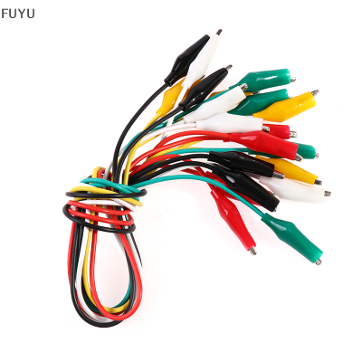 FUYU 10pcs สี ALLIGATOR คลิปไฟฟ้า DIY แบตเตอรี่ขนาดเล็กสายไฟปลอกไฟฟ้า