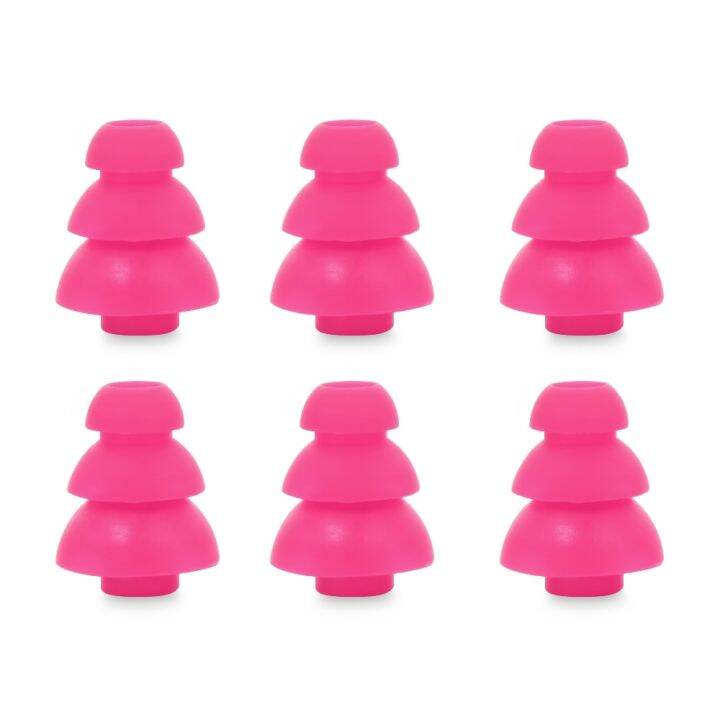 6pcs-new-soft-silicone-eartips-three-layer-earbuds-cover-in-ear-earphone-replacement-cap-earplug-earphone-accessories-wireless-earbud-cases