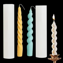 Long Spiral Taper Candle Mold Twisted Silicone Molds for Candle