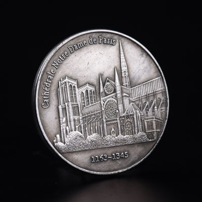 REPLICA 1PC เหรียญต่างประเทศ 1163 ~ 1345 Notre Dame De Paris เหรียญที่ระลึกเหรียญฟรังก์ของที่ระลึกเหรียญเหรียญ-kdddd