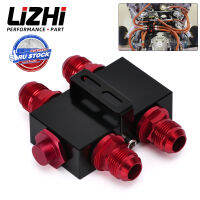 LIZHI RACING-ตัวกรองน้ำมันแซนวิชอะแดปเตอร์ที่มี In- Line น้ำมันเทอร์โมสตัท AN10ที่เหมาะสมน้ำมันแซนวิชอะแดปเตอร์ LZ5672BK