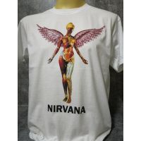 เสื้อวงนำเข้า Nirvana In Utero Angel Kurt Cobain Dave Grohl Foo Fighters Grunge Alternative Rock Style Vintage T-Shirt รุ่น ไซส์