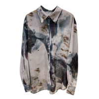 Loose Print Shirt For Women Long Sleeve All-match Tops