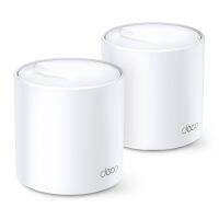 Tp-Link Deco X20 (2-Pack) AX1800 Whole Home Mesh Wi-Fi 6 System.  AX1800 Whole Home Mesh Wi-Fi 6 System การเชื่อมต่อที่เร็วขึ้น: Wi-Fi 6 ความเร็วสูงสุด 1,800 Mbps-1,201 Mbps บน 5 GHz และ 574 Mbps บน 2.4 GHz .