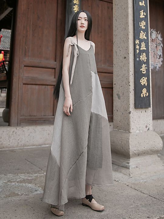xitao-dress-irregular-patchwork-strapless-dress