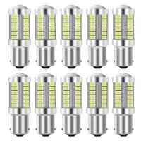 (Premium car)10X BAU15S PY21W 1156 BA15S P21W LED BAY15D หลอดไฟ LED 1157 P21/5W 7443 3157ย้อนกลับไฟเบรครถ LED Turn ไฟสัญญาณ