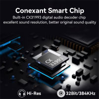 PCM 32bit 384KHz Digital Audio Converter DAC Chip Type C ถึง3.5มม. แจ็คชุดหูฟังอะแดปเตอร์ Amp Decode OCC Copper Core Conexant 31993