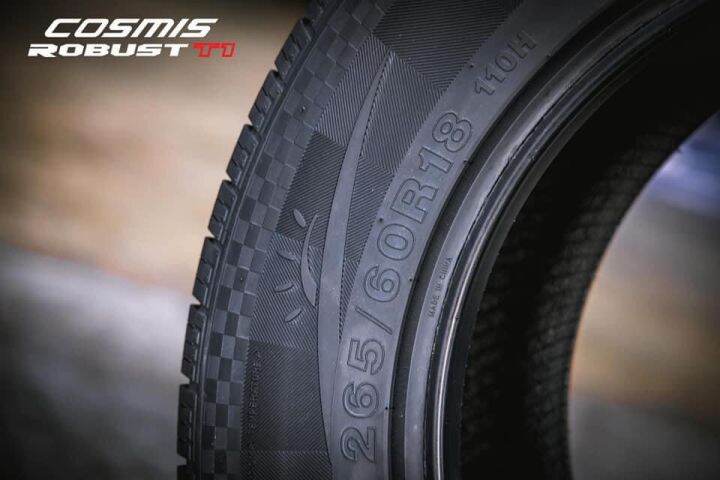 265-60r18-ยี่ห้อ-cosmis-รุ่น-robust-t1-สำหรับรถกระบะตัวสูงและรถ-suv-ที่ขับด้วยความเร็ว-ราคาต่อ-1-เส้น-ราคาพิเศษสุดๆ-ยางใหม่แท้-100-มีจำนวนจำกัด