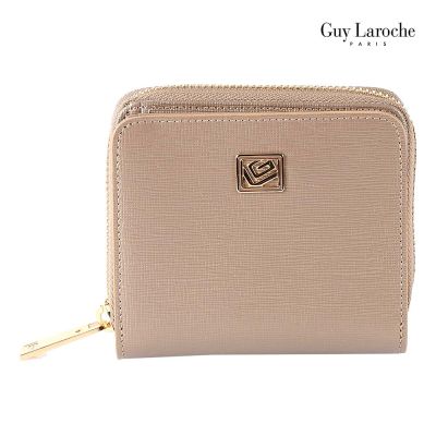 Guy Laroche กระเป๋าสตางค์พับสั้นซิปรอบ รุ่น MARGO - สีน้ำตาล