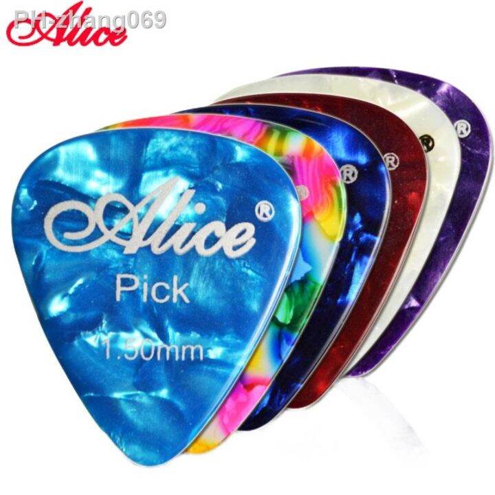 100pcs-alice-celluloid-guitar-picks-plectrum-mediator-gauge-0-46-0-71-0-81-0-96-1-2-1-5mm-random-color-guitar-parts-accessories