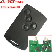 1ชิ้นรีโมทการ์ด4ปุ่มพร้อมชิป Pcf7941 433Mhz สำหรับ Renault Megane Iii ลากูนา Iii สมาร์ทการ์ดก่อน