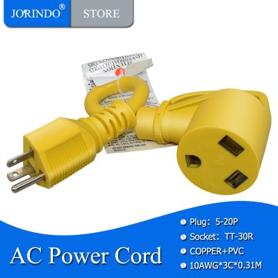 【lz】¤◇  JORINDO-RV Power Conversion Plug Adapter Connector Nema 5-20P para Nema TT-30R com alça 20 Amp para 30 Amp