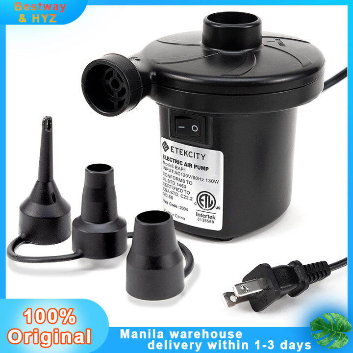 DualUse Deflate & Inflate AC Electric Air Pump for Airbed & Inflatable