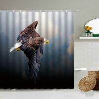 American Bald Eagle Shower Curtain Bird Animal Natural Landscape Photography Bathroom Accessories Waterproof Curtains Washable