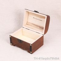 ☊ Caixa de madeira do estilo pirata com fechamento caixa decorativa para o armazenamento dinheiro mealheiro vintage joia presente
