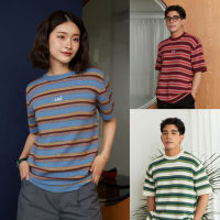 ANÉ The Alley striped knit tee เสื้อยืดไหมพรมลายทาง ane.wear