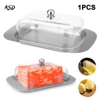 Stainless Steel Butter Dish Box Container Cheese Storage Holder with Lid