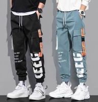 【CC】●▦♧  Classic Streetwear Pants Men Harem Jogging Male Multi-Pockets Trouser