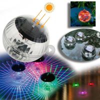 Outdoor Floating Underwater Ball Lamp Swimming Pool Party Night Light Automatic Sensor Solar Powered Color Changing Waterproof