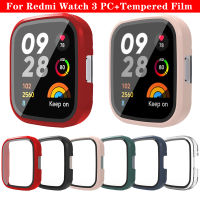 พีซีเคสขอบแข็งปกป้องหน้าจอกระจกนิรภัยสำหรับ Redmi Watch 3อุปกรณ์เสริมสำหรับนาฬิกาอัจฉริยะเคสป้องกันรอบด้านคลุมทั้งหมดเปลือกกรอบกันชน