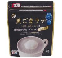 KUKI Sangyo Kuro Goma Black Sesame Latte คุโร โกมะ เครื่องดื่มงาดำผสมถั่วเหลืองชนิดผง ลาเต้ (Japan Imported) 150g.